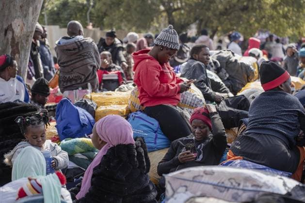Malawians seek repatriation amid rising anti-immigrant tensions in South Africa JOHANNESBURG, SOUTH AFRICA - JULY 13: Malawian nationals wait outside the Malawian Consulate to seek repatriation amid growing fears following a surge in anti-immigrant protests and attacks in Johannesburg, South Africa, on July 13, 2026. Ihsaan Haffejee Anadolu Johannesburg Gauteng. Editorial use only. Please get in touch for any other usage.  Copyright: x2026xAnadoluxIhsaanxHaffejeex