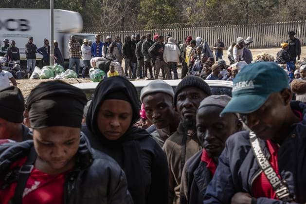 Malawians seek repatriation amid rising anti-immigrant tensions in South Africa JOHANNESBURG, SOUTH AFRICA - JULY 13: Malawian nationals wait outside the Malawian Consulate to seek repatriation amid growing fears following a surge in anti-immigrant protests and attacks in Johannesburg, South Africa, on July 13, 2026. Ihsaan Haffejee Anadolu Johannesburg Gauteng. Editorial use only. Please get in touch for any other usage.  Copyright: x2026xAnadoluxIhsaanxHaffejeex