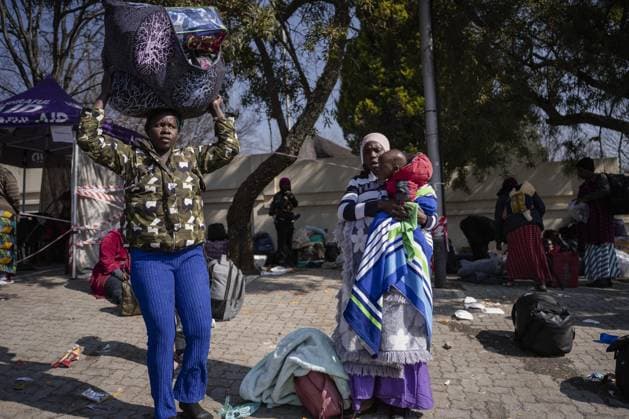 Malawians seek repatriation amid rising anti-immigrant tensions in South Africa JOHANNESBURG, SOUTH AFRICA - JULY 13: Malawian nationals wait outside the Malawian Consulate to seek repatriation amid growing fears following a surge in anti-immigrant protests and attacks in Johannesburg, South Africa, on July 13, 2026. Ihsaan Haffejee Anadolu Johannesburg Gauteng. Editorial use only. Please get in touch for any other usage.  Copyright: x2026xAnadoluxIhsaanxHaffejeex