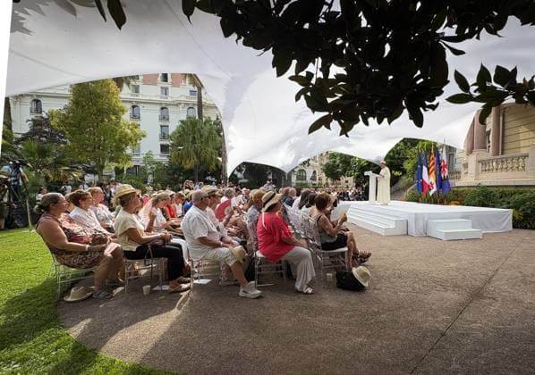 10TH ANNIVERSARY COMMEMORATION OF THE NICE ATTACK PHOTOPQR NICE MATIN Frantz Bouton July 13, 2026 Villa Masséna Interfaith ceremony in tribute to the victims of July 14, 2016, Nice, France, July 13, 2026 Commemoration of the 10th anniversary of the Nice attack 86 dead and hundreds injured An attack carried out with a heavy truck while people were enjoying the Bastille Day celebrations interfaith ceremony France  Copyright: xPHOTOPQR NICExMATIN MAXPPPxFrantzxBoutonx 20260713NIM4555 20260713NIM4555