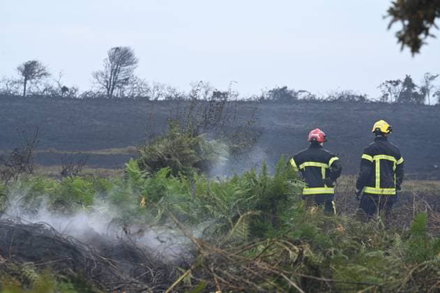 RECORD DATE NOT STATED FIRE AT CAP FRÉHEL SITE PHOTOPQR OUEST FRANCE Elsa Rancel Ouest France PAIMPOL Heath fire in the Cap Fréhel area, in Plévenon, Côtes-d Armor, July 13, 2026 Throughout the night from Sunday, July 12, to Monday, July 13, 2026, firefighters battled two heathland fires that broke out around 9:30 p.m., in the Cap Fréhel and Fort La Latte areas in Plévenon, Côtes d’Armor. A campground had to be evacuated, and the GR 34 trail is closed. Elsa Rancel, Ouest France, Plévenon, Brittany, France, July 13 Fires in Cap Fréhel, Paimpol, France  Copyright: xPHOTOPQR OUESTxFRANCE MAXPPPxElsaxRancelx xOuest-Francex 20260713OFR4587 20260713OFR4587