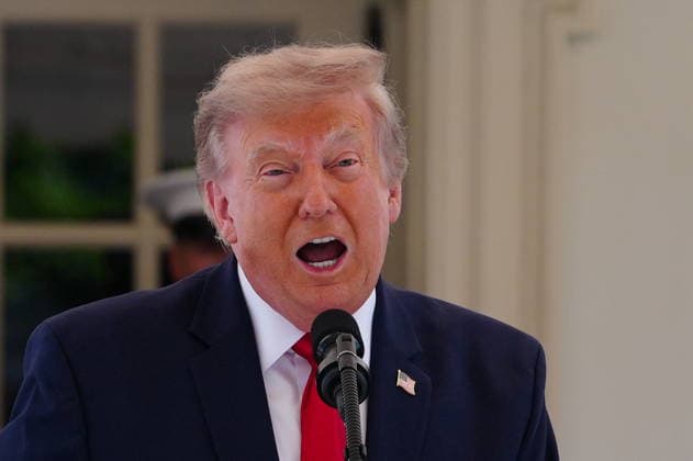 July 13, 2026, Washington, District Of Columbia, USA: United States President Donald J Trump makes remarks as he hosts top IndyCar drivers at the White House in Washington, DC, USA, to promote the inaugural Freedom 250 Grand Prix on Monday, July 13, 2026. The race will be held in DC on August 22-23, 2026 Washington USA  - ZUMAs152 20260713_faa_s152_011 Copyright: xAaronxSchwartzx-xPoolxviaxCNPx