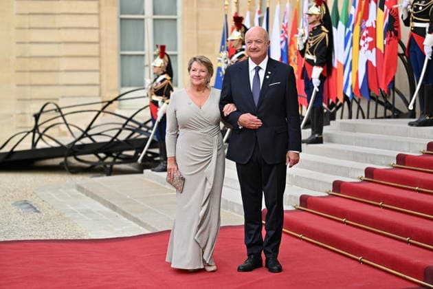 Coalition of the Willing Leaders Summit on Ukraine PARIS, FRANCE - JULY 13: Austria s Chancellor Christian Stocker (R) and his wife Gerda Legenstein (L) arrive for a dinner of the Coalition of the Willing on Ukraine at The Elysee Presidential Palace in Paris, France, on July 13, 2026. Mustafa Yalcin Anadolu Paris France. Editorial use only. Please get in touch for any other usage.  Copyright: x2026xAnadoluxMustafaxYalcinx
