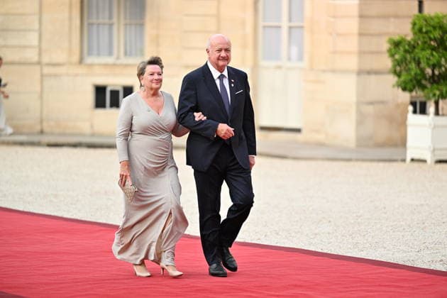 Coalition of the Willing Leaders Summit on Ukraine PARIS, FRANCE - JULY 13: Austria s Chancellor Christian Stocker (R) and his wife Gerda Legenstein (L) arrive for a dinner of the Coalition of the Willing on Ukraine at The Elysee Presidential Palace in Paris, France, on July 13, 2026. Mustafa Yalcin Anadolu Paris France. Editorial use only. Please get in touch for any other usage.  Copyright: x2026xAnadoluxMustafaxYalcinx