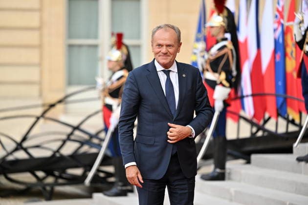 Coalition of the Willing Leaders Summit on Ukraine PARIS, FRANCE - JULY 13: Polish Prime Minister Donald Tusk arrives for a dinner of the Coalition of the Willing on Ukraine at The Elysee Presidential Palace in Paris, France, on July 13, 2026. Mustafa Yalcin Anadolu Paris France. Editorial use only. Please get in touch for any other usage.  Copyright: x2026xAnadoluxMustafaxYalcinx