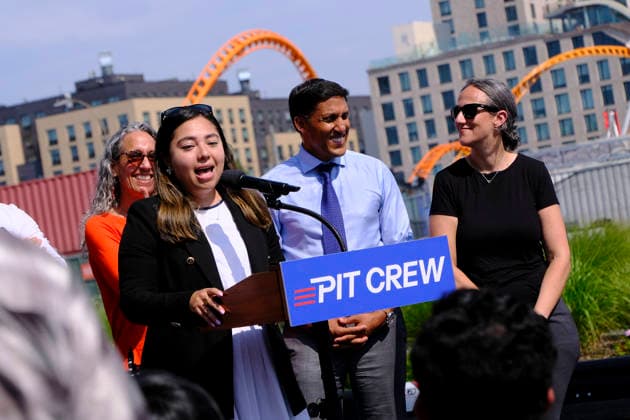 CONEY ISLAND, NY - JULY 13: Senator Kristen Gonzalez attends Mayor Zohran Kwame Mamdani and Chief Technology Officer and Office of Technology & Innovation (OTI) Commissioner Lisa Gelobter today announced the launch of Public Interest Technology (PIT) Crew, a new initiative that will deploy teams of technologists alongside City agencies to tackle public problems with in-house digital solutions at Coney Island in New York City on July 13, 2026. Copyright: xKatiexGodowskix