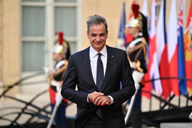 Coalition of the Willing Leaders Summit on Ukraine PARIS, FRANCE - JULY 13: Greek Prime Minister Kyriakos Mitsotakis arrives for a dinner of the Coalition of the Willing on Ukraine at The Elysee Presidential Palace in Paris, France, on July 13, 2026. Mustafa Yalcin Anadolu Paris France. Editorial use only. Please get in touch for any other usage.  Copyright: x2026xAnadoluxMustafaxYalcinx