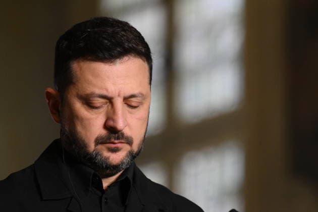 Meeting of Coalition of the Willing leaders - Press Conference - Paris Ukraine s President Volodymyr Zelensky pictured at a press conference during meeting of Coalition of the Willing leaders at the Hotel des Invalides in Paris, France on July 13 2026. Photo by Eliot Blondet ABACAPRESS.COM Paris France  Copyright: xBlondetxEliot ABACAx