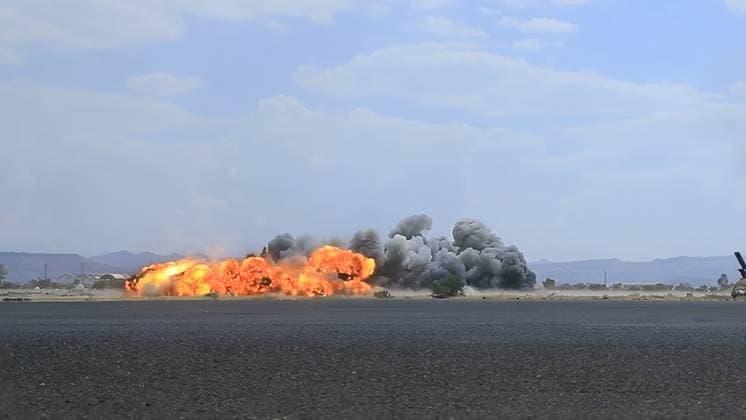 (260714) -- BEIJING, July 14, 2026 -- Smoke rises after airstrikes on Sanaa International Airport in Sanaa, Yemen, July 13, 2026. Houthi-run Al-Masirah TV said Monday Saudi Arabia launched several airstrikes on the runways of Sanaa International Airport in the Houthi-controlled Yemeni capital. (Houthi Media Center Handout via Xinhua) XINHUA PHOTOS OF THE DAY Mohammed 