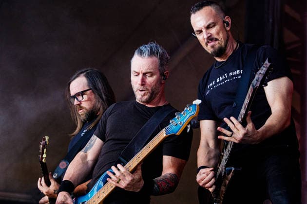 Creed Closes out Rockin Thunder Edmonton in True Rock Style in Canada - 12 Jul 2026 Eric Friedman, Brian Marshall and Mark Tremonti, members of Creed perform at Rockin Thunder in Edmonton. Edmonton Canada Copyright: xRonxPalmerx xSOPAxImagesx 2026_07_12Creed850294