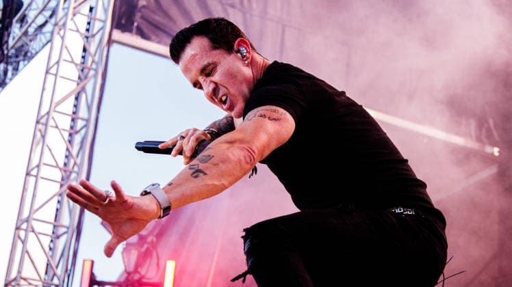 Creed Closes out Rockin Thunder Edmonton in True Rock Style in Canada - 12 Jul 2026 Scott Stapp, Lead singer for Creed performs at Rockin Thunder in Edmonton. Edmonton Canada Copyright: xRonxPalmerx xSOPAxImagesx 2026_07_12Creed851855