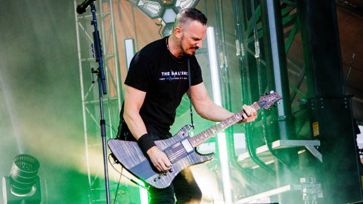 Creed Closes out Rockin Thunder Edmonton in True Rock Style in Canada - 12 Jul 2026 Mark Tremonti, lead guitarist of Creed performs at Rockin Thunder in Edmonton. Edmonton Canada Copyright: xRonxPalmerx xSOPAxImagesx 2026_07_12Creed852119