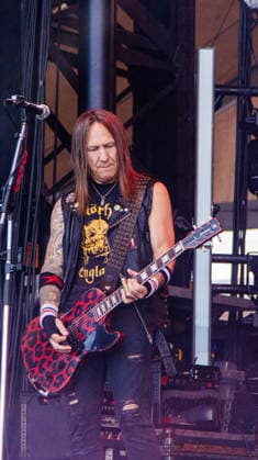 July 12, 2026, Edmonton, Alberta, Canada: Billy Rowe from California hard rock band Buck Cherry performs at Rockin Thunder in Edmonton. Edmonton Canada - ZUMAs197 20260712_aaa_s197_394 Copyright: xRonxPalmerx