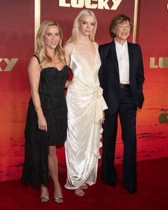 July 13, 2026, West Hollywood, California, USA: American actress and producer REESE WITHERSPOON, 50, actress ANYA TAYLOR-JOY, 30, and American actress ANNETTE BENING, 68, attend Apple TV s Lucky Red Carpet. West Hollywood USA  - ZUMAb173 20260713_aap_b173_003 Copyright: xBillyxBennightx