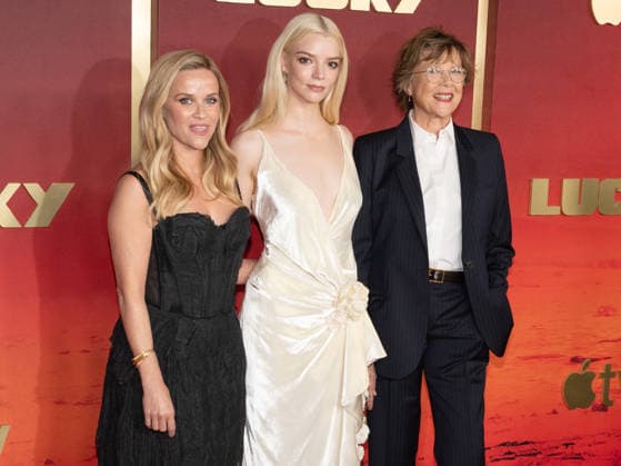 July 13, 2026, West Hollywood, California, USA: American actress and producer REESE WITHERSPOON, 50, actress ANYA TAYLOR-JOY, 30, and American actress ANNETTE BENING, 68, attend Apple TV s Lucky Red Carpet. West Hollywood USA  - ZUMAb173 20260713_aap_b173_009 Copyright: xBillyxBennightx