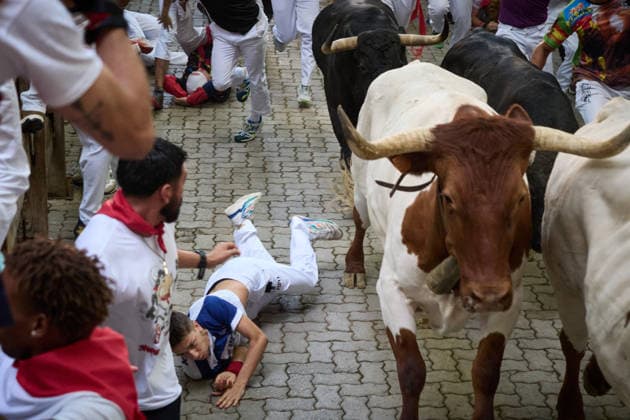 The eighth and final bull run of the 2026 San Fermin Festival, featuring bulls from the Jandilla ranch, will take place on July 14, 2026, in Pamplona, Navarre, Spain. The bulls from the Jandilla ranch will bring the San Fermín festivities to a close with their participation in the eighth running of the festival in Spain.  Copyright: xEduardoxSanzx 7663047