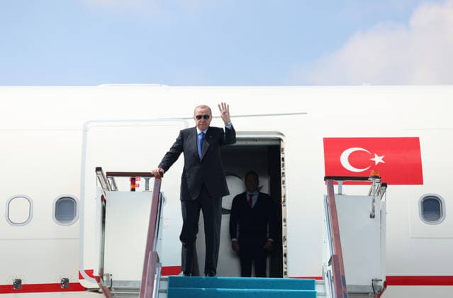 Turkish President Recep Tayyip Erdogan departs for Qatar ANKARA, TURKIYE - JULY 14: (----EDITORIAL USE ONLY - MANDATORY CREDIT - TURKISH PRESIDENCY MURAT KULA HANDOUT - NO MARKETING NO ADVERTISING CAMPAIGNS - DISTRIBUTED AS A SERVICE TO CLIENTS---) Turkish President Recep Tayyip Erdogan departs for Qatar from Ankara, Turkiye, on July 14, 2026. TUR Presidency Murat Kula Anadolu Ankara Turkey. Editorial use only. Please get in touch for any other usage.  Copyright: x2026xAnadoluxTURxPresidencyx xMuratxKulax