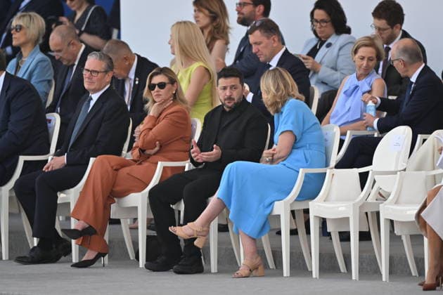 Bastille Day military parade in Paris PARIS, FRANCE - JULY 14: Ukraine s President Volodymyr Zelensky and his wife Olena Zelenska attend the annual Bastille Day military parade on the Place de la Concorde in Paris, France on July 14, 2026. Mustafa Yalcin Anadolu Paris France. Editorial use only. Please get in touch for any other usage.  Copyright: x2026xAnadoluxMustafaxYalcinx