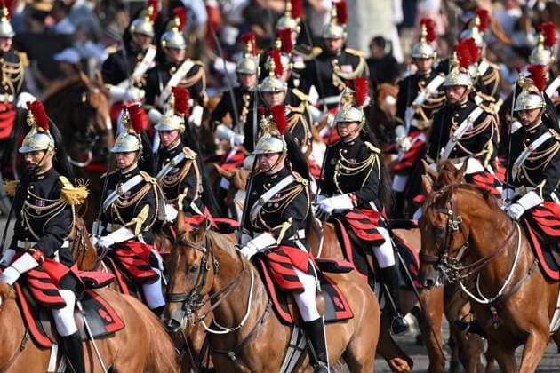 Bastille Day military parade in Paris PARIS, FRANCE – JULY 14: Members of the French Republican Guard’s cavalry regiment take part in the traditional military parade on the Champs-Elysees Avenue during celebrations marking France’s National Day, also known as Bastille Day, in Paris, France on July 14, 2026. Mustafa Yalcin Anadolu Paris France. Editorial use only. Please get in touch for any other usage.  Copyright: x2026xAnadoluxMustafaxYalcinx