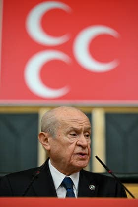 Turkiye s Nationalist Movement Party (MHP) Group Meeting ANKARA, TURKIYE - JULY 14: Nationalist Movement Party (MHP) Chairman Devlet Bahceli delivers a speech during his party’s parliamentary group meeting at the Turkish Grand National Assembly in Ankara, Turkiye on July 14, 2026. Rasit Aydogan Anadolu Ankara Turkey. Editorial use only. Please get in touch for any other usage.  Copyright: x2026xAnadoluxRasitxAydoganx