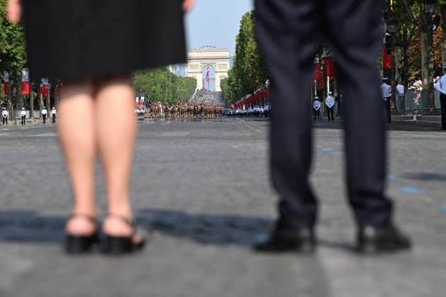 President Emmanuel Macron, Brigitte Macron, and officials at the July 14 military ceremony in Paris Jeanne Accorsini Pool Bestimage French Defense Minister Catherine Vautrin and French Prime Minister Sébastien Lecornu speak ahead of the arrival of French President Emmanuel Macron for the annual Bastille Day military parade on the Place de la Concorde in Paris, France, on July 14, 2026 ACCORSINIJEANNE accorsini0132 Credit Jeanne Accorsini SIPA 2607141139 Paris France  Copyright: xJeannexAccorsinix xPoolx xBestimagexJeannexAccorsinix xPoolx xBestimagex