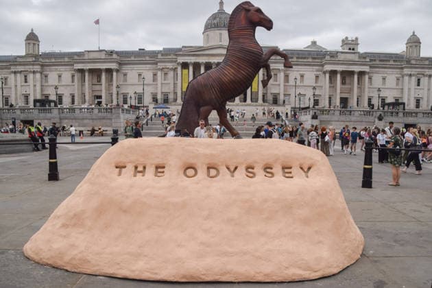July 14, 2026, London, England, United Kingdom: A huge Trojan Horse has been installed in Trafalgar Square to promote The Odyssey, the latest blockbuster film from director Christopher Nolan. London United Kingdom - ZUMAv130 20260714_zip_v130_006 Copyright: xVukxValcicx