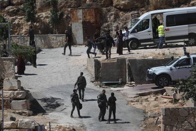 Israeli forces demolish Palestinian home in southern West Bank Israeli army vehicles demolish the home of Palestinian Osama Masaaf in the village of al-Deirat, east of Yatta, south of Hebron in the occupied West Bank, on July 14, 2026. Witnesses said the demolition took place during an Israeli military operation accompanied by heightened security measures. They added that Israeli forces used pepper spray to disperse Palestinians gathered at the scene, causing several people to sustain minor injuries. Photo by Mamoun Wazwaz apaimages Hebron West Bank Palestinian Territory 140726_Hebron_MW_00(5) Copyright: xapaimagesxMamounxWazwazx xapaimagesx