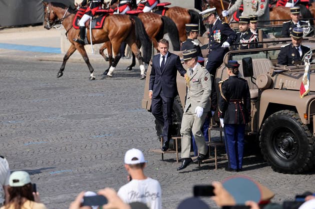 President Emmanuel Macron at the July 14 military ceremony in Paris. Dominique Jacovides, Bestimage. Bastille Day military parade on July 14, 2026, in Paris, France.  Copyright: xDOMINIQUExJACOVIDESx xBESTIMAGExDOMINIQUExJACOVIDESx xBESTIMAGEx