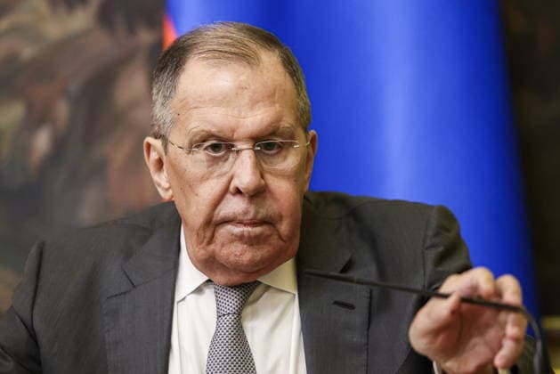 RUSSIA, MOSCOW - JULY 14, 2026: Russia s Minister of Foreign Affairs Sergei Lavrov gives a joint press conference with Chad s Minister of Foreign Affairs Abdoulaye Sabre Fadoul after Russian-Chadian talks at the Reception House of the Russian Ministry of Foreign Affairs. Artyom Geodakyan TASS  95029747