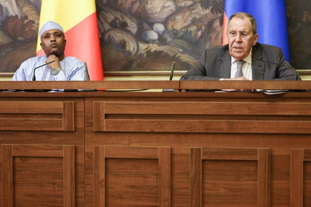 RUSSIA, MOSCOW - JULY 14, 2026: Russia s Minister of Foreign Affairs Sergei Lavrov gives a joint press conference with Chad s Minister of Foreign Affairs Abdoulaye Sabre Fadoul after Russian-Chadian talks at the Reception House of the Russian Ministry of Foreign Affairs. Artyom Geodakyan TASS  95029752