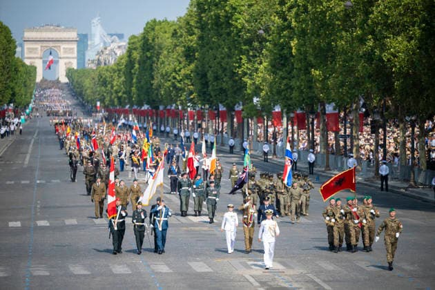 Bastille Day Parade - Paris Croatian Soldier during the annual Bastille Day military parade on the Champs-Elysees Avenue in Paris on July 14, 2026. Photo by Eliot Blondet ABACAPRESS.COM Paris France France  Copyright: xBlondetxEliot ABACAx