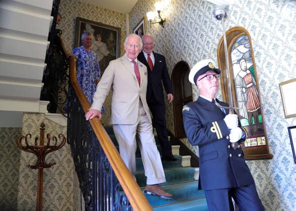 King Charles III Visits The Isle Of Man DOUGLAS, ISLE OF MAN - JULY 14: King Charles III, Lord of Mann led by the historic Manx Sword of State during his visit to the Parliament of the Isle of Man, Tynwald on July 14, 2026 in Douglas, Isle of Man. King Charles III is visiting the island for the first time as Lord of Mann., Credit:Chris Jackson PA ROTA - B68 Avalon Isle of Man, Douglas  Copyright: xChrisxJacksonx xPAxROTAx-xB68x xAvalonx 1116481173
