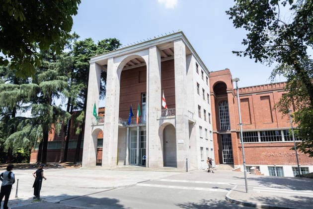 IPA86673202 - Milan, July 14, 2026, Triennale, Press Conference to Introduce the Scientific Committee; pictured: Exterior of the Triennale di Milano  Copyright: xFrancescoxEnriquezx xFrancescoxEnriquezx 86673202