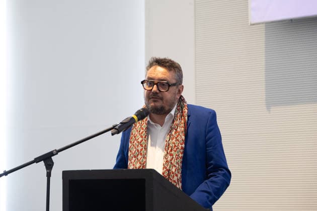 IPA86673227 - Milan, July 14, 2026, Triennale, Press Conference to Introduce the Scientific Committee; pictured: Andrea Viliani, curator of contemporary art.  Copyright: xFrancescoxEnriquezx xFrancescoxEnriquezx 86673227