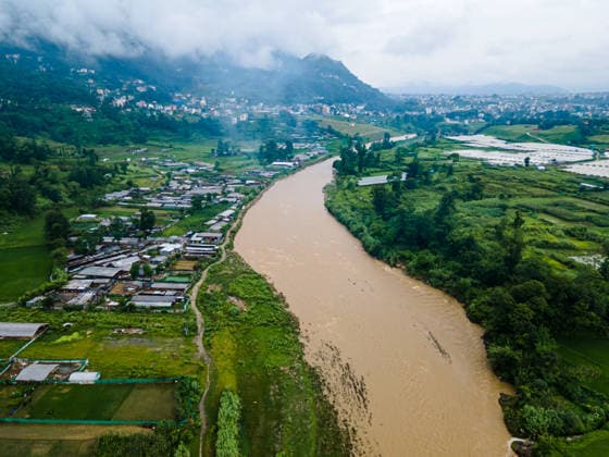 Drone View Of The Rising Bagmati River After Monsoon Rains In Kathmandu An aerial view shows rising water levels in the Bagmati River following heavy monsoon rains in Kathmandu, Nepal, on July 14, 2026. Kathmandu bagmati Nepal  Copyright: xAmbirxTolangx originalFilename: tolang-dronevie260714_npIr7.jpg