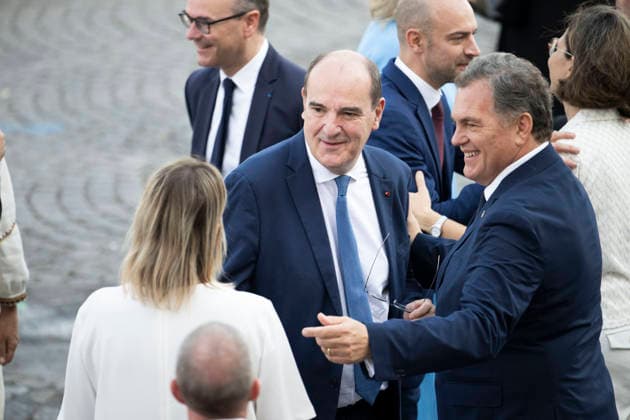 Bastille Day Parade - Place de la Concorde - Paris Jean Castex and Philippe Tabarot during the annual Bastille Day military parade on the Champs-Elysees Avenue in Paris on July 14, 2026.Photo by Eliot Blondet ABACAPRESS.COM Paris France France  Copyright: xBlondetxEliot ABACAx