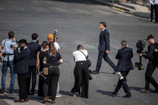 Bastille Day Parade - Place de la Concorde - Paris French President Emmanuel Macron during the annual Bastille Day military parade on the Champs-Elysees Avenue in Paris on July 14, 2026. Photo by Eliot Blondet ABACAPRESS.COM Paris France France  Copyright: xBlondetxEliot ABACAx