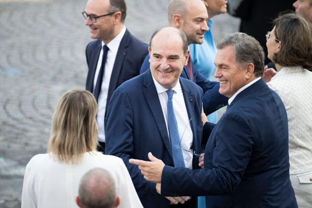 Bastille Day Parade - Place de la Concorde - Paris Jean Castex and Philippe Tabarot during the annual Bastille Day military parade on the Champs-Elysees Avenue in Paris on July 14, 2026.Photo by Eliot Blondet ABACAPRESS.COM Paris France France  Copyright: xBlondetxEliot ABACAx