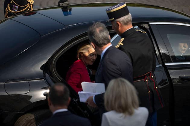 Bastille Day Parade - Place de la Concorde - Paris European Commission President Ursula von der Leyen during the annual Bastille Day military parade on the Champs-Elysees Avenue in Paris on July 14, 2026.Photo by Eliot Blondet ABACAPRESS.COM Paris France France  Copyright: xBlondetxEliot ABACAx