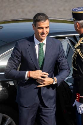 Bastille Day Parade - Place de la Concorde - Paris Spain s Prime Minister Pedro Sanchez during the annual Bastille Day military parade on the Champs-Elysees Avenue in Paris on July 14, 2026.Photo by Eliot Blondet ABACAPRESS.COM Paris France France  Copyright: xBlondetxEliot ABACAx