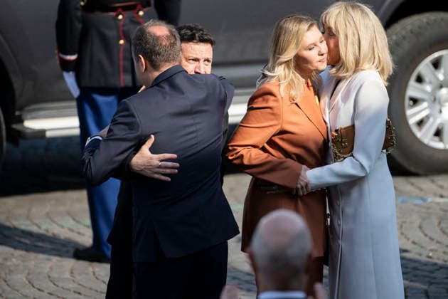 Bastille Day Parade - Place de la Concorde - Paris Ukrainian President s wife Olena Zelenska, Ukraine s President Volodymyr Zelensky and French Prime Minister Sebastien Lecornu and Brigitte Macron during the annual Bastille Day military parade on the Champs-Elysees Avenue in Paris on July 14, 2026.Photo by Eliot Blondet ABACAPRESS.COM Paris France France  Copyright: xBlondetxEliot ABACAx