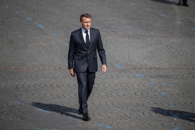 Bastille Day Parade - Place de la Concorde - Paris French President Emmanuel Macron during the annual Bastille Day military parade on the Champs-Elysees Avenue in Paris on July 14, 2026. Photo by Eliot Blondet ABACAPRESS.COM Paris France France  Copyright: xBlondetxEliot ABACAx