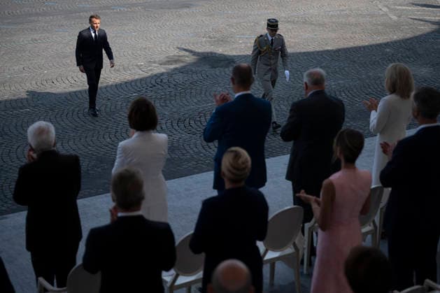 Bastille Day Parade - Place de la Concorde - Paris French President Emmanuel Macron during the annual Bastille Day military parade on the Champs-Elysees Avenue in Paris on July 14, 2026. Photo by Eliot Blondet ABACAPRESS.COM Paris France France  Copyright: xBlondetxEliot ABACAx
