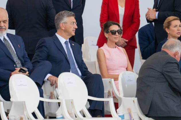 Bastille Day Parade - Place de la Concorde - Paris Croatia s Prime Minister Andrej Plenkovic and his wife Ana Maslac Plenkovic during the annual Bastille Day military parade on the Champs-Elysees Avenue in Paris on July 14, 2026. Photo by Alexis Jumeau ABACAPRESS.COM. Paris France  Copyright: xJumeauxAlexis ABACAx