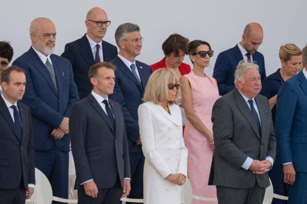 Bastille Day Parade - Place de la Concorde - Paris Croatia s Prime Minister Andrej Plenkovic and his wife Ana Maslac Plenkovic during the annual Bastille Day military parade on the Champs-Elysees Avenue in Paris on July 14, 2026. Photo by Alexis Jumeau ABACAPRESS.COM. Paris France  Copyright: xJumeauxAlexis ABACAx