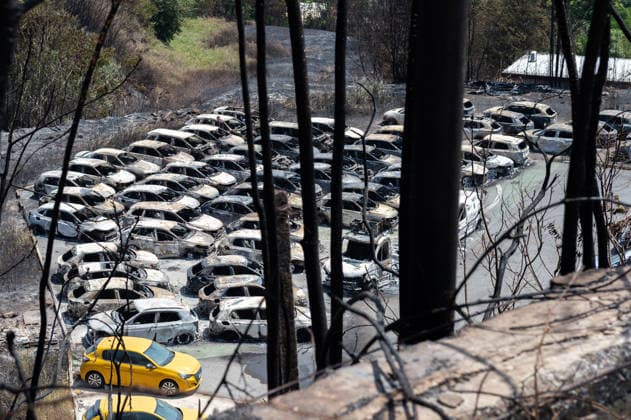 Fire breaks out on Solfatara volcano in Pozzuoli POZZUOLI, ITALY - JULY 14: The aftermath of a wildfire is seen in the Pisciarelli area on the outer edge of the Solfatara volcanic crater in the Campi Flegrei (Phlegraean Fields) volcanic region near Naples, Italy, on July 14, 2026. The fire, which broke out on July 13, burned vegetation across the area as firefighters continued assessment and recovery operations. Eliano Imperato Anadolu Naples Italy. Editorial use only. Please get in touch for any other usage.  Copyright: x2026xAnadoluxElianoxImperatox