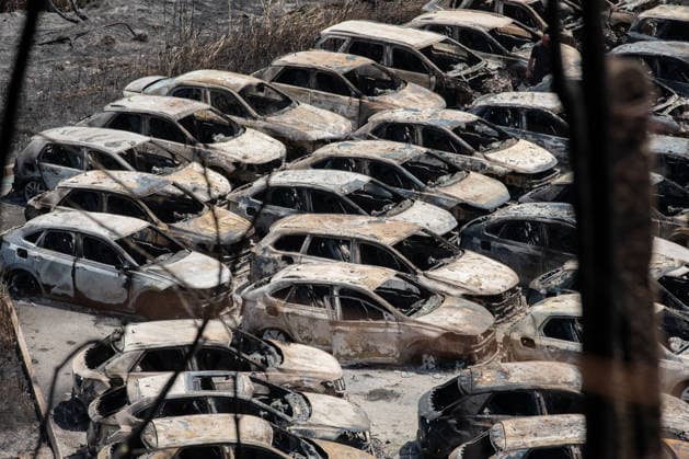 Fire breaks out on Solfatara volcano in Pozzuoli POZZUOLI, ITALY - JULY 14: The aftermath of a wildfire is seen in the Pisciarelli area on the outer edge of the Solfatara volcanic crater in the Campi Flegrei (Phlegraean Fields) volcanic region near Naples, Italy, on July 14, 2026. The fire, which broke out on July 13, burned vegetation across the area as firefighters continued assessment and recovery operations. Eliano Imperato Anadolu Naples Italy. Editorial use only. Please get in touch for any other usage.  Copyright: x2026xAnadoluxElianoxImperatox