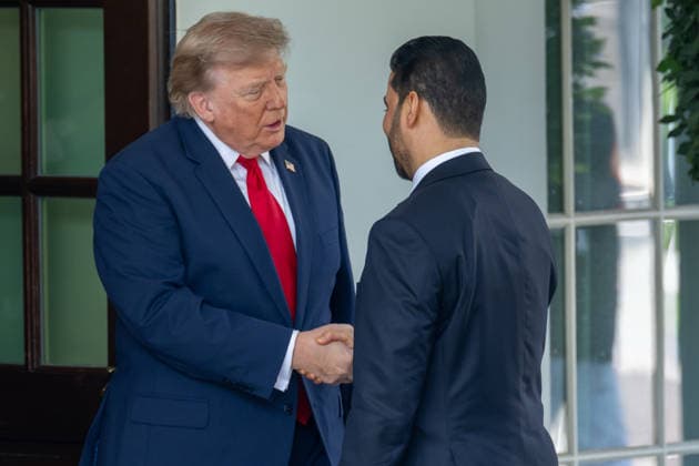 July 14, 2026, Washington, District Of Columbia, United States: U.S. President DONALD TRUMP welcomes Iraqi Prime Minister MOHAMMED SHIA AL SUDANI to the White House ahead of a bilateral meeting between the two leaders. Washington United States - ZUMAk206 20260714_znp_k206_002 Copyright: xMattxKaminskyx