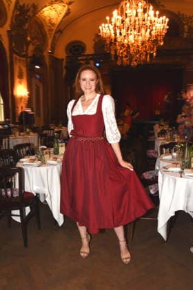 Barbara Meier Model Muenchen 14.07.2026 Silbersaal des Deutschen Theater Vorstellung der diesjaehrigen Wiesn-Barbara Meier praesentiert ihre nachhaltige Dirndl Kollektion - Angermaier X Greenline by Barbara Meier. Foto Muenchen *** Barbara Meier, Model, Munich, July 14, 2026, Silbersaal at the Deutsches Theater, Presentation of this year s Oktoberfest; Barbara Meier presents her sustainable dirndl collection, Angermaier X Greenline by Barbara Meier; Photo: Munich
