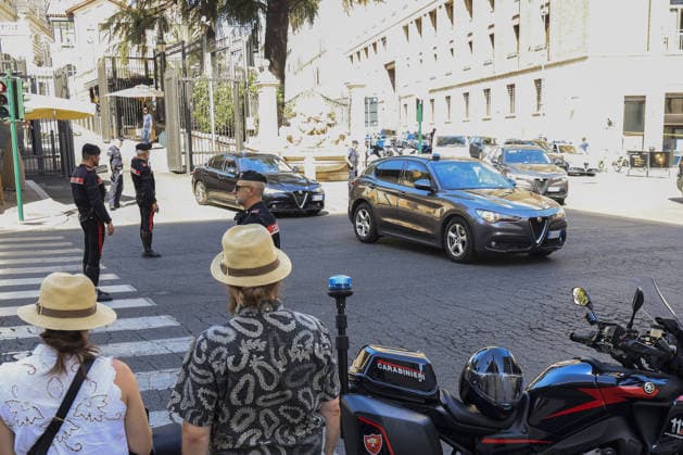 Talks between Israeli and Lebanon officials in Rome ROME, ITALY - JULY 14: Cars leave the U.S. Embassy, where Lebanon and Israel held the sixth round of their negotiations in Rome, Italy, on July 14, 2026. Beirut is seeking progress towards securing an Israeli withdrawal from southern Lebanon under a U.S.-brokered deal. Riccardo De Luca Anadolu Rome Italy. Editorial use only. Please get in touch for any other usage.  Copyright: x2026xAnadoluxRiccardoxDexLucax